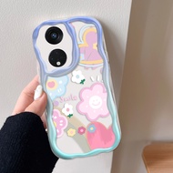 Softcase for Oppo Reno 8T 5G A1 Pro Reno 8 5G Reno 8 Pro 5G Reno 8T 4G Case Bunga Bergaya Feminin Lens Prtector Silicon Casing hp