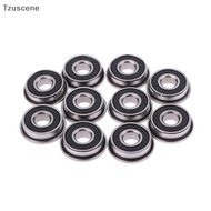 [Tzuscene] 10Pcs F695-2 Stainless Steel Bearing Flanged Miniature Deep Groove Ball Bearings F695  Ba