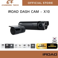 IROAD X10 64GB Front &amp; Rear 4K UHD Dashcam Car Recorder Night Vision ADAS WI-FI Connection with Apps.