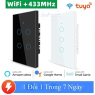 High-end Tuya Wifi smart touch switch wifi rf433 smart switch wifi smart home gadget