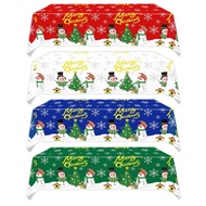 Merry Christmas Christmas Tablecloth Disposable Party Holiday Tablecloth pe Tablecloth Party Decorat