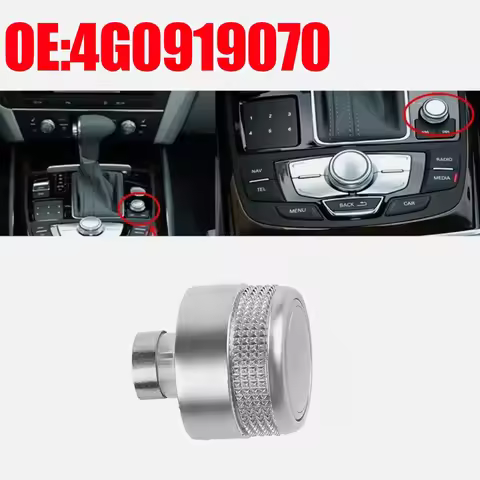Car Multimedia Volume Rotary Button Switch Setting Navigation Main Menu Knob Cover for Audi A6/S6 C7