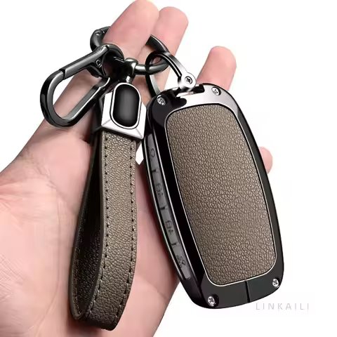 Key Cover Zinc Alloy Car Case Protector For Hyundai Genesis G90 G70 G80 EQ900 GV60 6/7/8 Buttons Key