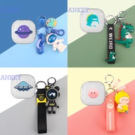 for Baseus Bass BD1 Transparent Case Blue Astronaut Earphone Protective Cover Anti-fall Soft Silicon