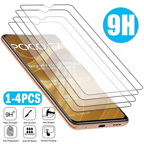 1-4Pcs Protective Glass For Poco M7 M6 M5s M5 X7 Pro 5G X6 X5 X3 NFC F7 F6 F5 F4 F3 C85 C75 C71 C65 