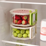 2-in-1 Double Layer Drain Basket, Foldable Handle Food Box Storage Fruit Strainer Functional U4b1