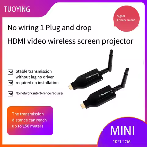 150m HDMI Wireless Transmission TV Laptop Office Image Transmission HDMI Wireless Screen Projector