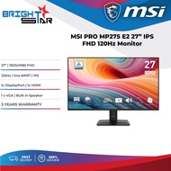 MSI PRO MP275 E2 27" IPS FHD Monitor - 120Hz/1ms MPRT/1x HDMI/1x DP/1x VGA