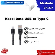 Mcdodo CA-227 Data Cable Charge Cable USB-C 3A QC3.0 QC4.0