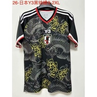 26 Japan Y3 Black Koi Special Edition Soccer Jersey S-XXL 1:1 Quick Drying Soccer Jersey