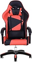 High-Back Gaming Chair, Reclining E-sports Game Seat with Headrest and Lumbar Support Ergonomics Computer Office Desk Chair (Color : Black white) Decoration