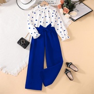 Big Girl Clothes Spring Children Clothing 7-12 Years Old Children Love Heart Print Long-Sleeved Suit