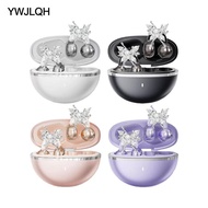 [YWJLQH] Open-back earbuds with detachable bowknot earring, sports earbuds, fitness
