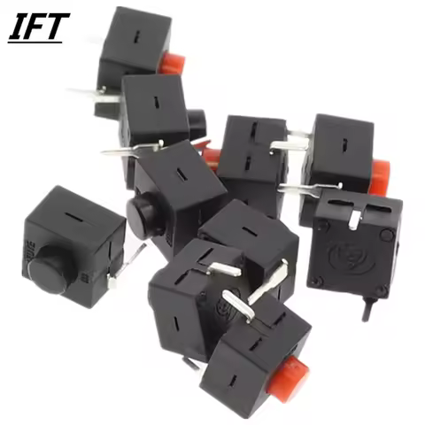 5pcs Small micro self locking Small micro self locking 8*8*8.4 2 feet wit 2 feet with lock light tou