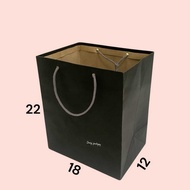 Black Paper bag 18 x 22 | Plain Paper Bag | Snack Paper bag | Kraft paper bag