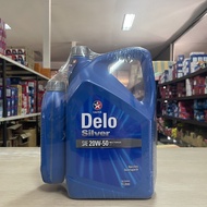 ￼น้ำมันเครื่อง Caltex คาลเท็กซ์ เดโล่ ซิลเวอร์ Delo Silver SAE 15W-40  20W-50 ขนาด 6+1 ลิตร