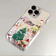 Christmas Duffy Bear Apple TPU Phone Case for iPhone 16 15 14 13 12Mini 11 Pro Max 7 8 Plus XS XR Le