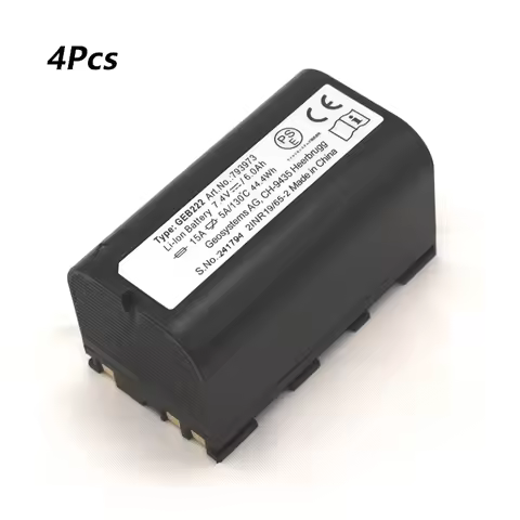 4pcs GEB222 Battery for Leika All System 1200 Instruments and Piper 100/200 Lasers Rechargeable Li-i