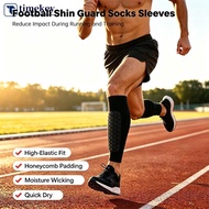TME  Football Shin Guard Socks Sleeves with Foam Calf Compression Sleeve Honeycomb Pads, Soccer Spor
