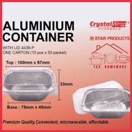 4436-P Bekas Aluminium dengan Penutup ｜ALUMINIUM CONTAINER WITH LID 10PCS / PACK