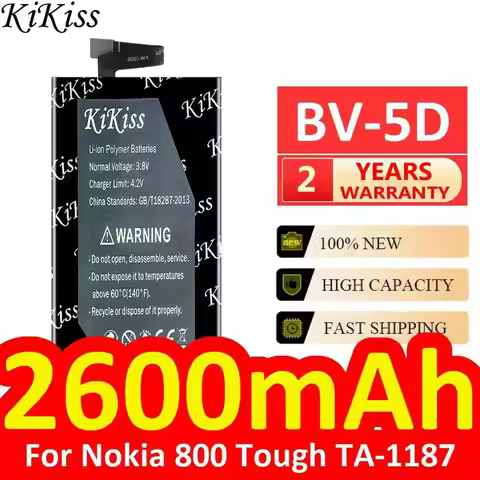 For Nokia 800 Tough TA-1187 High-Efficiency High Compatibility Mobile Phone Battery 2600mAh BV-5D