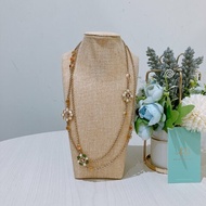 TK1929 香奈兒 花花珍珠 長頸鏈  CC logo And Flower Long Pearl Necklace Pearl x GHW