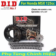 [HCM]Bộ Nhông Sên Dĩa DID Honda MSX Cover Sên DID đen 10ly Thái Lan