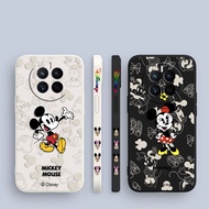Luxury Mickey Minnie Mouse Side Printed Liquid Silicon Phone Case For HUAWEI Mate 40 30 20 10 P50 P40 P30 P20 P10 Nova 3E 4E Pro Plus Lite 2018 5G