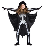 kids Bat Vampire Costume With Wings Cloak Glove Boys Girl Skeleton Jumpsuit Children Spider-man Tigh