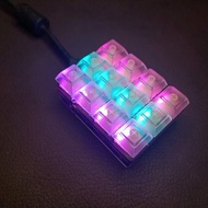 Pabile P12 DIY Kit 12-Key 4x3 Grid Programmable RP2040 Mechanical Macro Pad Keyboard PCB