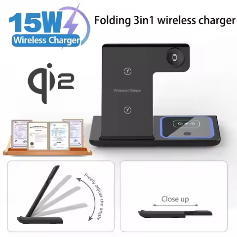 Fast Wireless Charging Station Phone Wireless Charger Stand Hot Foldable Portable 25W for Samsung iP