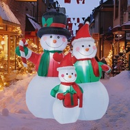 cod Festival Christmas Inflatable Toys Decorations 1.8M/6FT Snowman Family Inflatable Model With LED