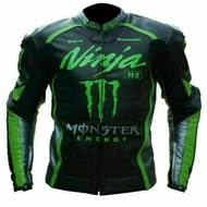 Kawasaki Ninja Monster Leather Racing Jacket Replica