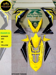 (STICKER TANAM/AIRBRUSH) RAPIDO COVER SET RS150R V1 WINNER 150 (8) YELLOW