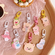 GANTUNGAN Key Chain Character Key Chain/Bear Keychain/Bear Cute Keychain/Korean Aesthetic Cute Acryl