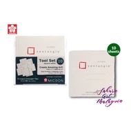 SAKURA Zentangle Tile 10 sheet Set