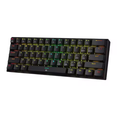 Redragon K630 Dragonborn 60% Wired RGB Hot-Swappable Gaming Keyboard, 61 Keys Compact Mechanical Key