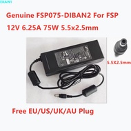 Genuine FSP FSP075-DIBAN2 12V 6.25A 75W 5.5x2.5mm FSP075-DMAA1 AC Adapter For Polycom Group 300 310 
