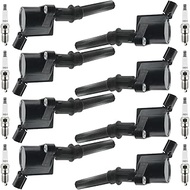 GoaMotors Pack of 8 Ignition Coil Pack DG508 & Iridium Spark Plug SP479 Fit for Ford for Lincoln for