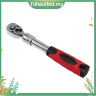 Flexible Head 1/4 Inch Drive 180 Degree Ratchet Spanner Reversible 72 Teeth Extendable Socket Wrench