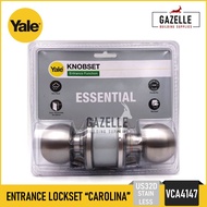 Yale Lockset Carolina Lock Set Door Knob Cylindrical Entrance Privacy Bathroom Gateman 4147 VCA 4142