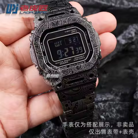 New DW5600 Metal Set Watch Strap Case 316L Stainless Steel CarvedWatchband for DW5000 DW-5600 GW-B56