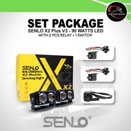 SET PACKAGE - SENLO X2+ MATRIX DRIVING LIGHT V3, A1 Switch and 2 PCS RELAY
