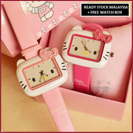 Ice latest design kid's girl Hello Kitty square bowknot analog watches + watch box best gift for kids wristwatch