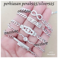 925 Silver Bracelet for Women, 925 Silver, White Gold Plated, Rante Bracelet, Plate Bracelet, Adult 