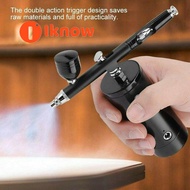 I Know Air Brush Airbrush 0.3มม. ชุดชาร์จแบบพกพา Sprayer Compressor Paint Art Nail Art Spraying เครื