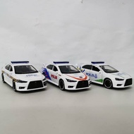 Mitsubishi evo 10, proton inspira polis pdrm scale 1:32 die cast car