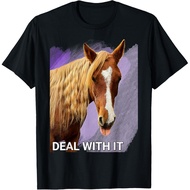 Funny Horse, Sassy Horse, Deal With It, Funny Pony, Chestnut T-Shirt