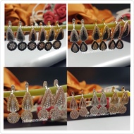 Premium swarovlski drop earrings, diamond pendant earrings, black diamond earrings, black earrings, 