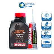 [New Model] Motul Scooter Power LE 5W40 800ml premium Scooter oil with free Motul Gear 80W90 transmi
